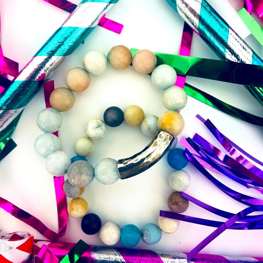 Anthropologie Beaded Bracelet Duo, New